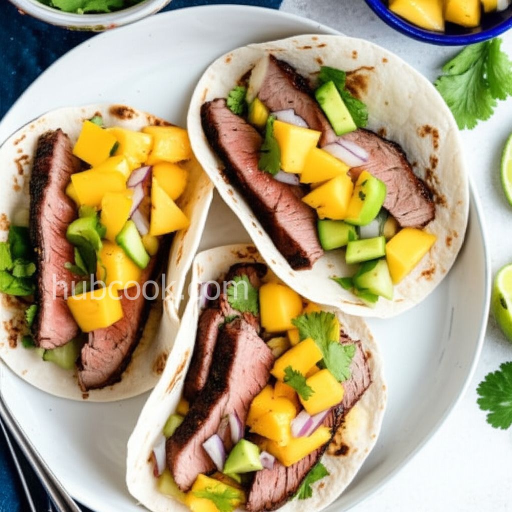 Mango Salsa Steak Fajitas