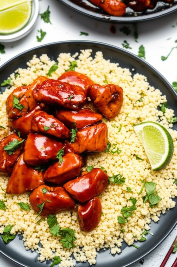 Sweet Chili Lime Chicken with Cilantro Couscous