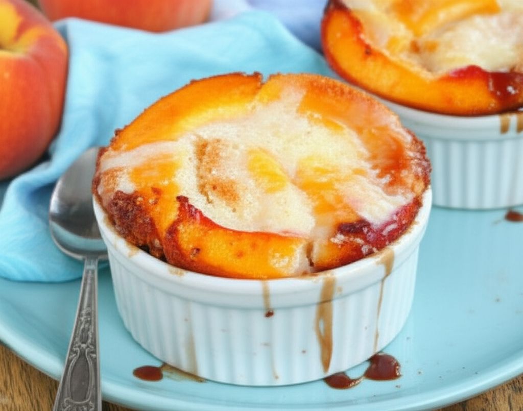 Basil Peach Pepper Parmesan Cobbler