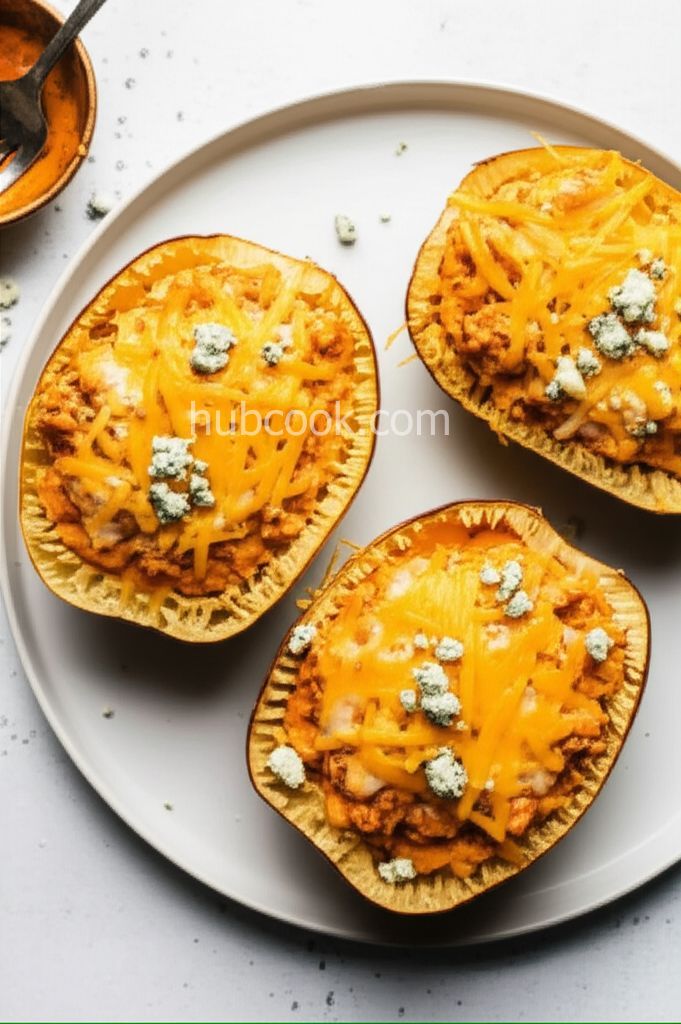 Buffalo Chicken Spaghetti Squash