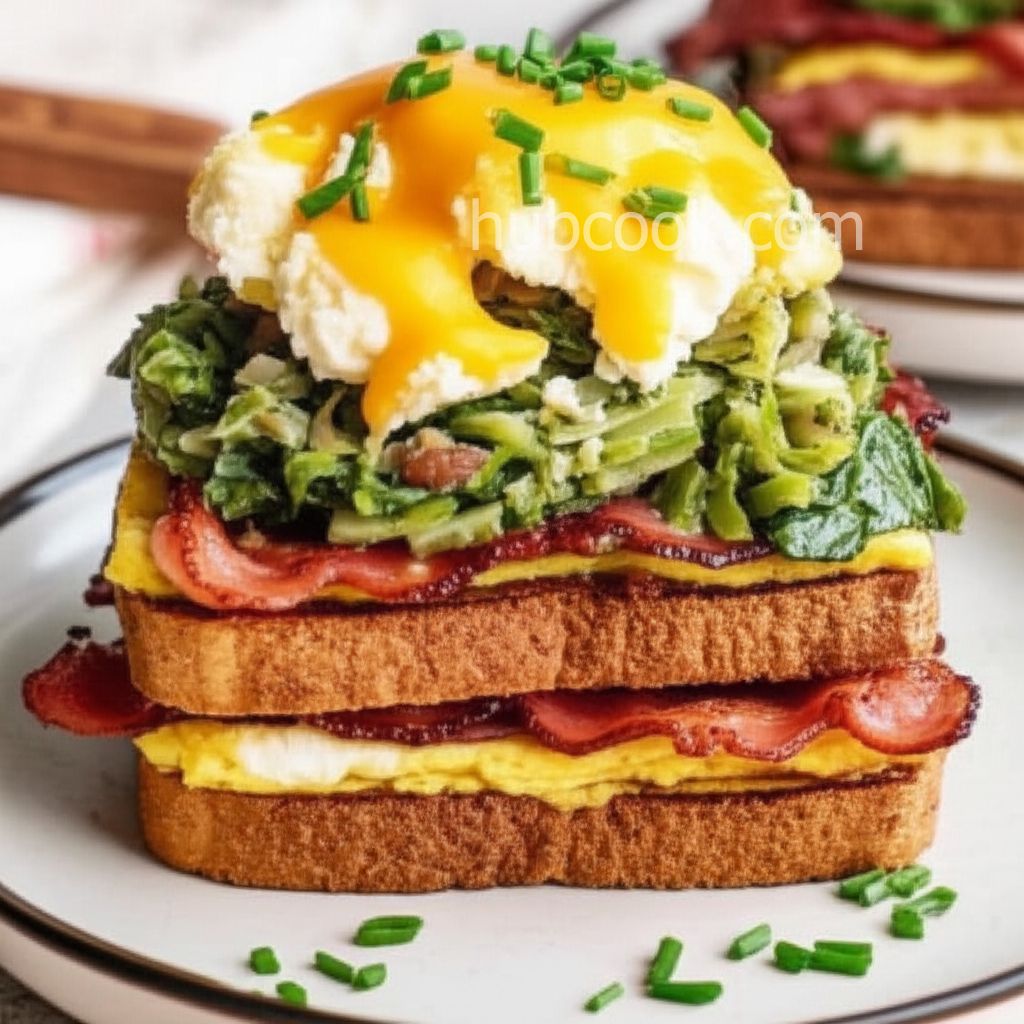 Canadian Bacon Breakfast Stack