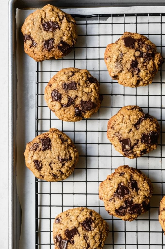 Chickpea Flour Chocolate Chunk Cookies (With Peanut Butter and Oats)