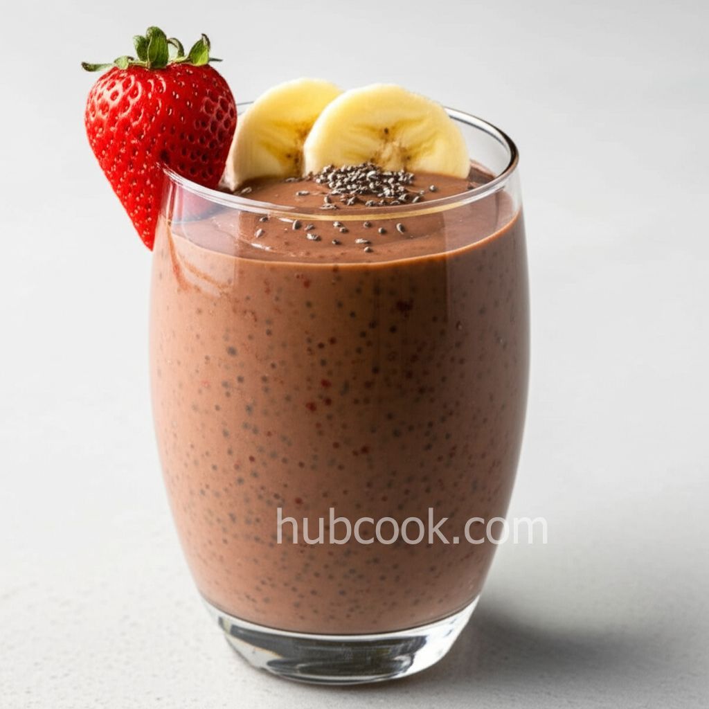 Chocolate, Strawberry, and Banana Smoothie