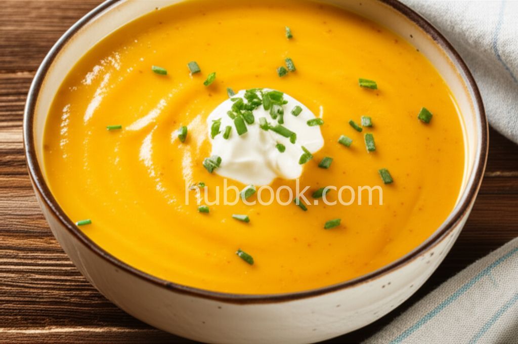 Curried Pumpkin Soup with Chives