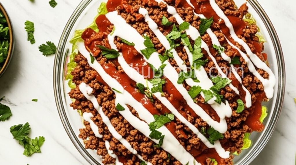 Easy Keto Taco Salad Bowl for 2