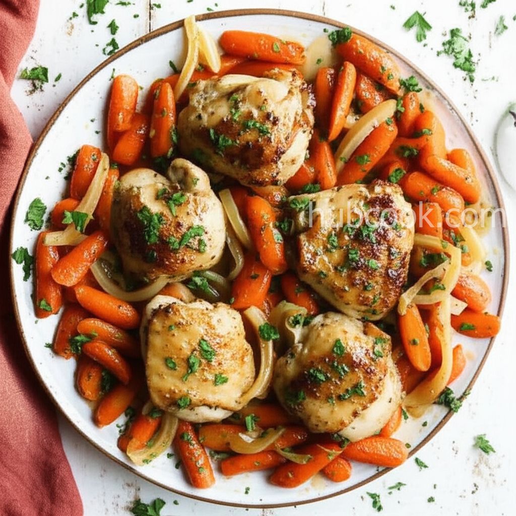 Easy One-Skillet Chicken Thighs with Carrots