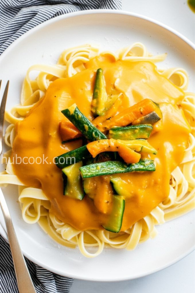 Fettuccine with Butternut Squash Alfredo Sauce