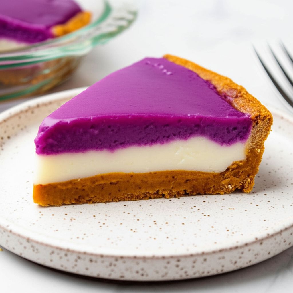 Haupia and Purple Sweet Potato Pie