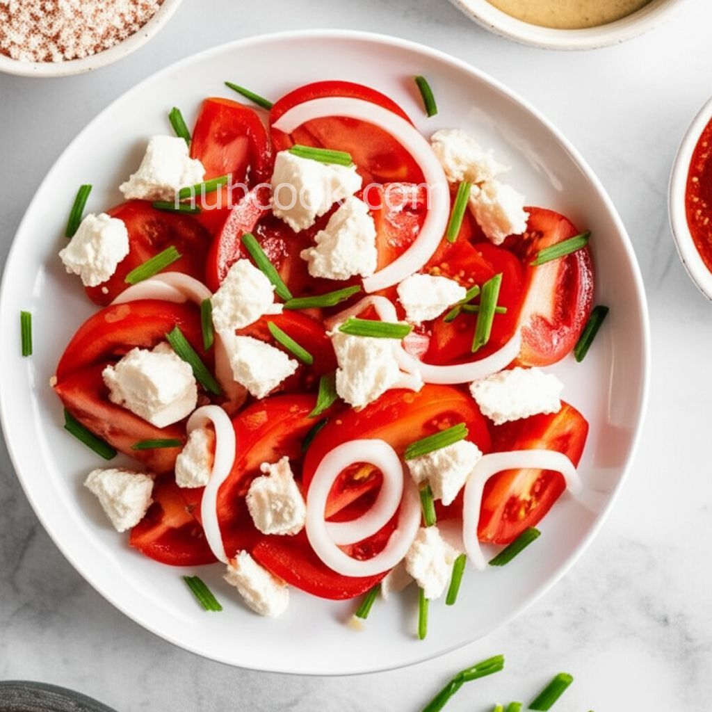Heirloom Tomato Salad with Crumbled Goat Cheese