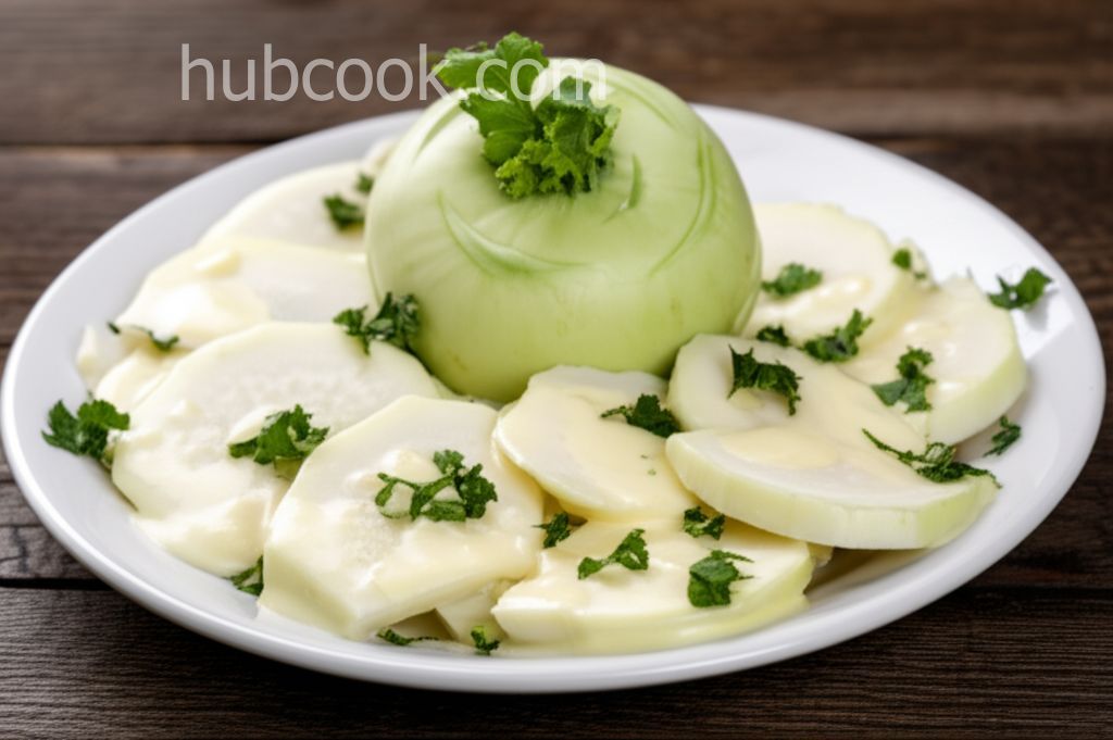 Kohlrabi in Lemon-Cream Sauce