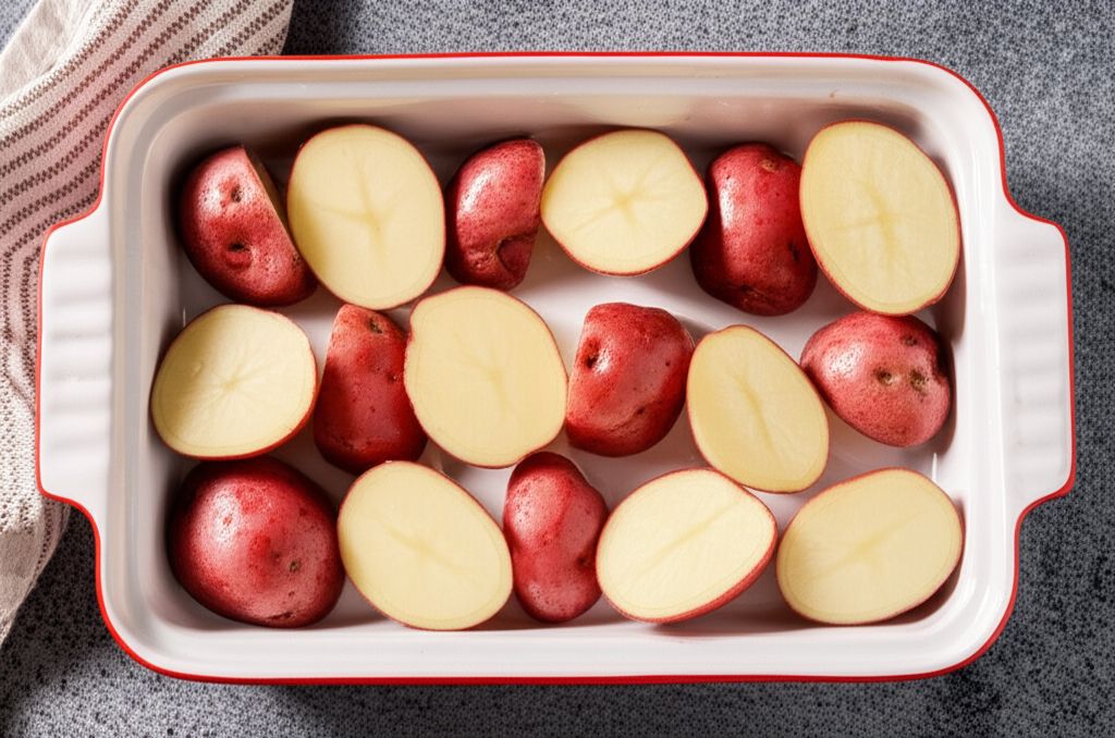 Roasted Potatoes with Greens
