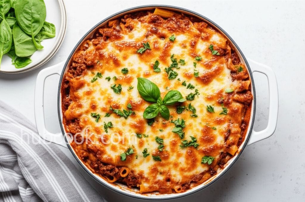 Sausage and Spinach Baked Ziti