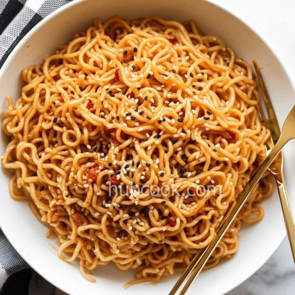 Sesame-Garlic Ramen Noodles