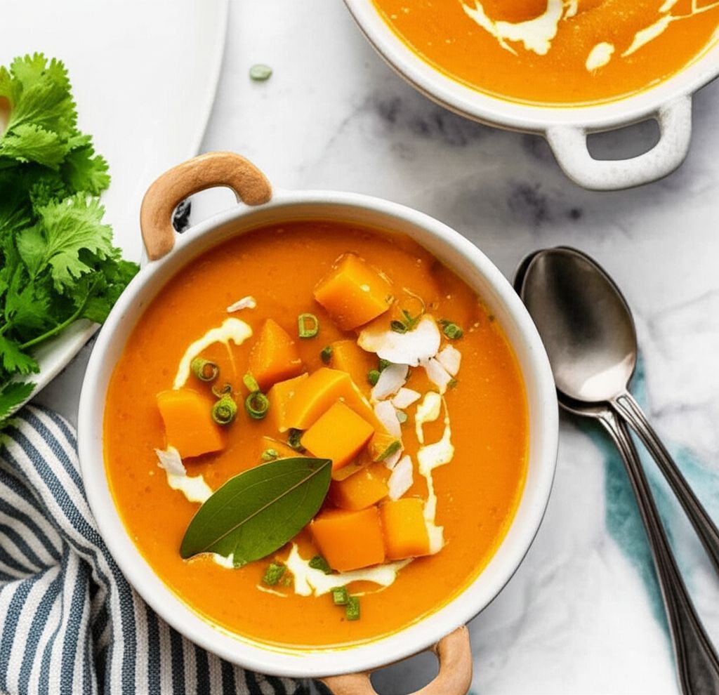Thai Inspired Spicy Curry Butternut Squash Soup