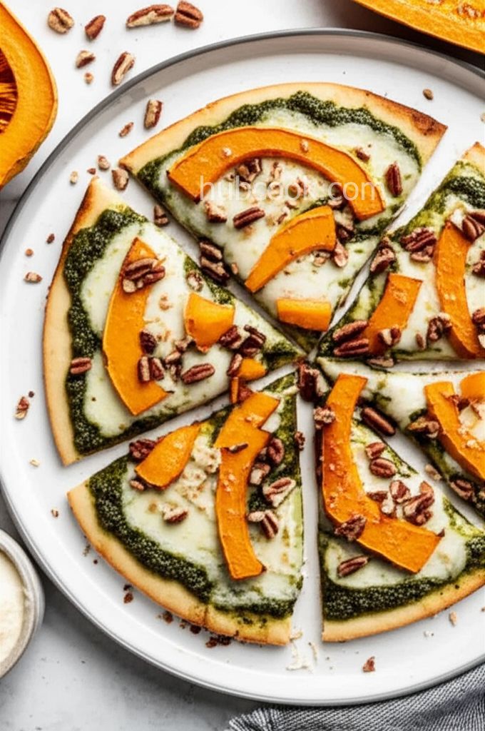 Vegetarian Pizza with Pesto and Delicata Squash