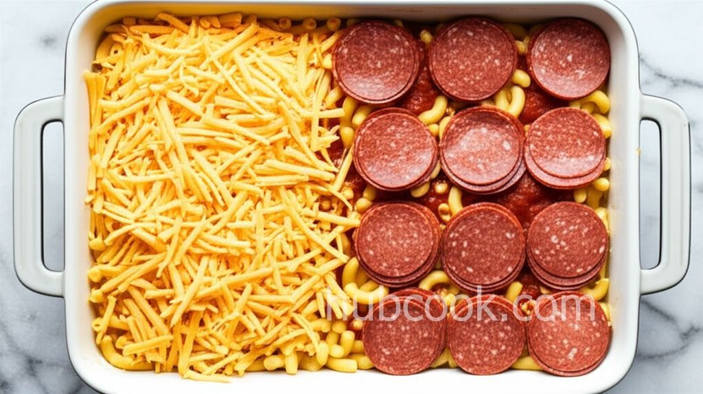 Baked Macaroni with Pepperoni