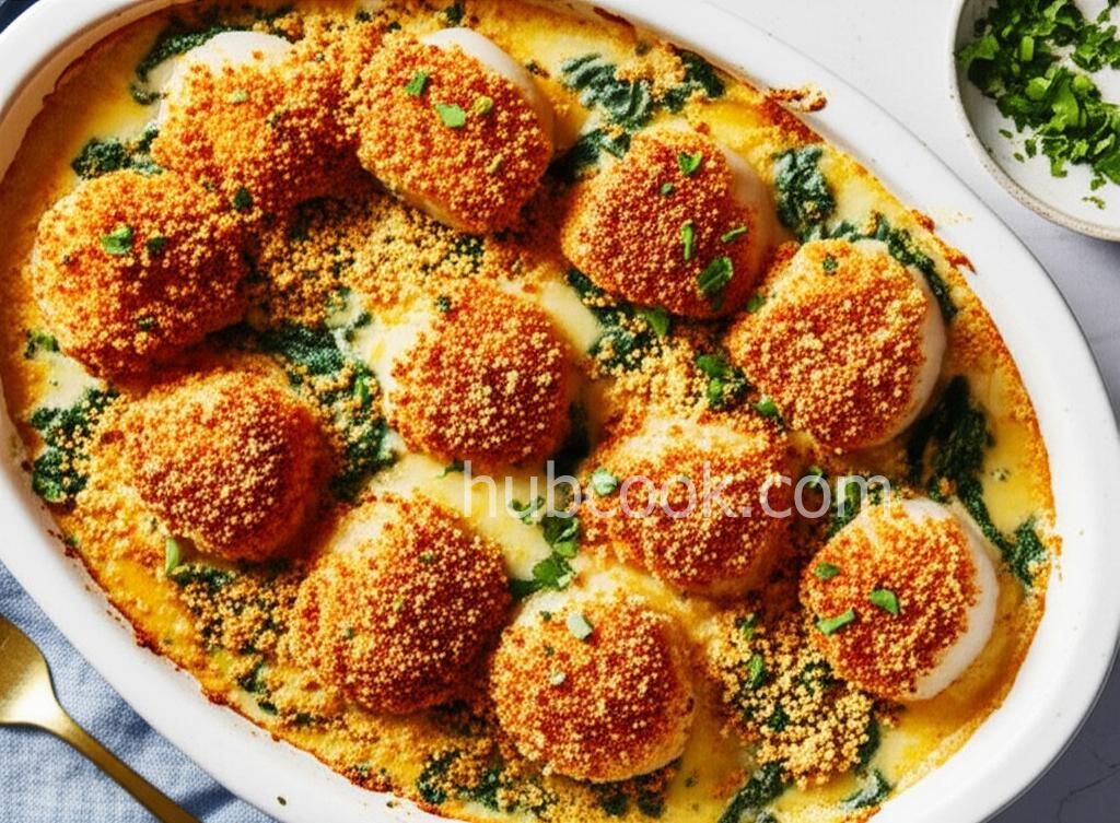 Deb's Scallops Florentine