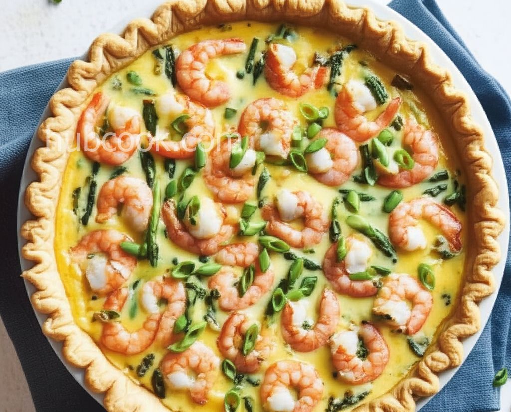Easy Shrimp and Asparagus Quiche