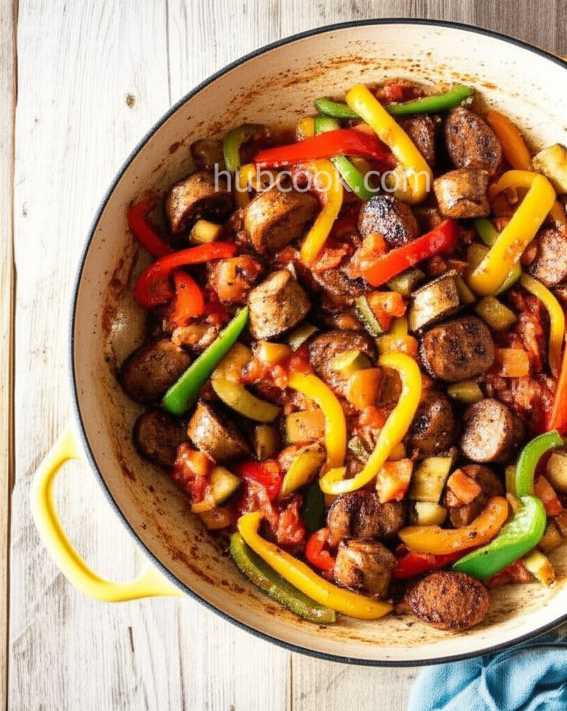 Easy Skillet Sausage and Vegetables