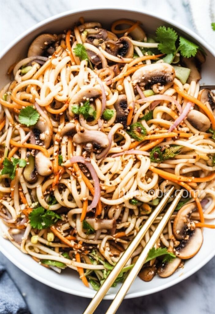 Easy Spicy Udon Cold Salad