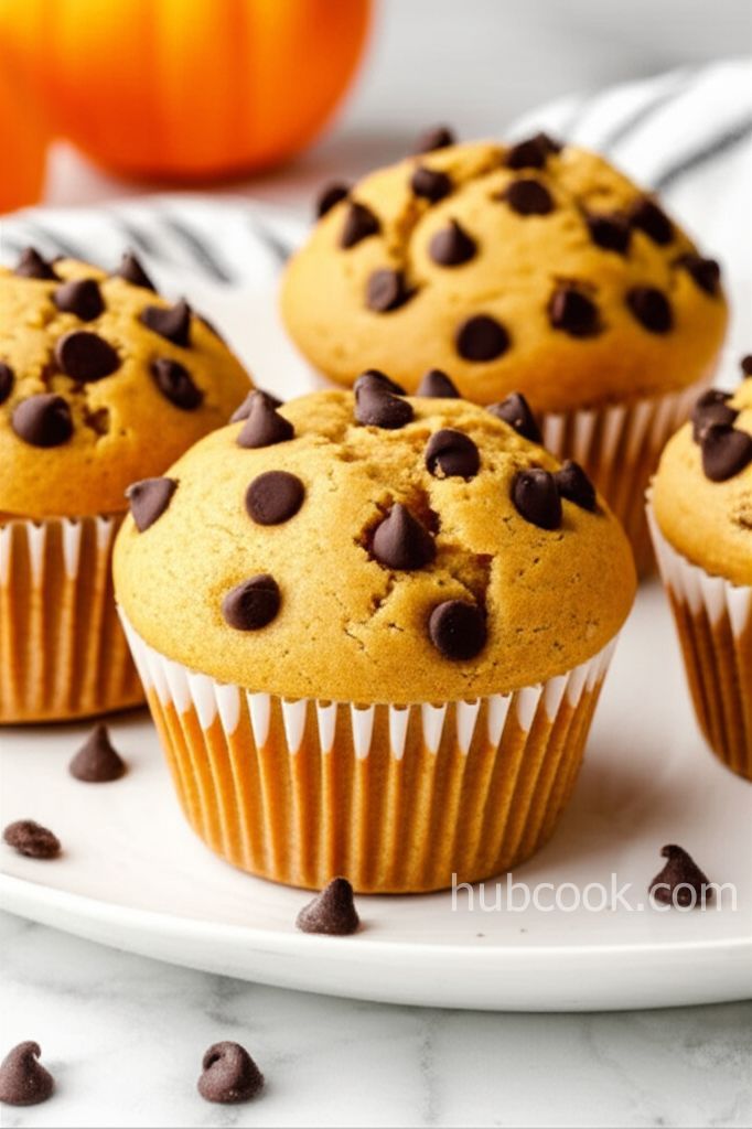 Light Pumpkin Chocolate Chip Muffins