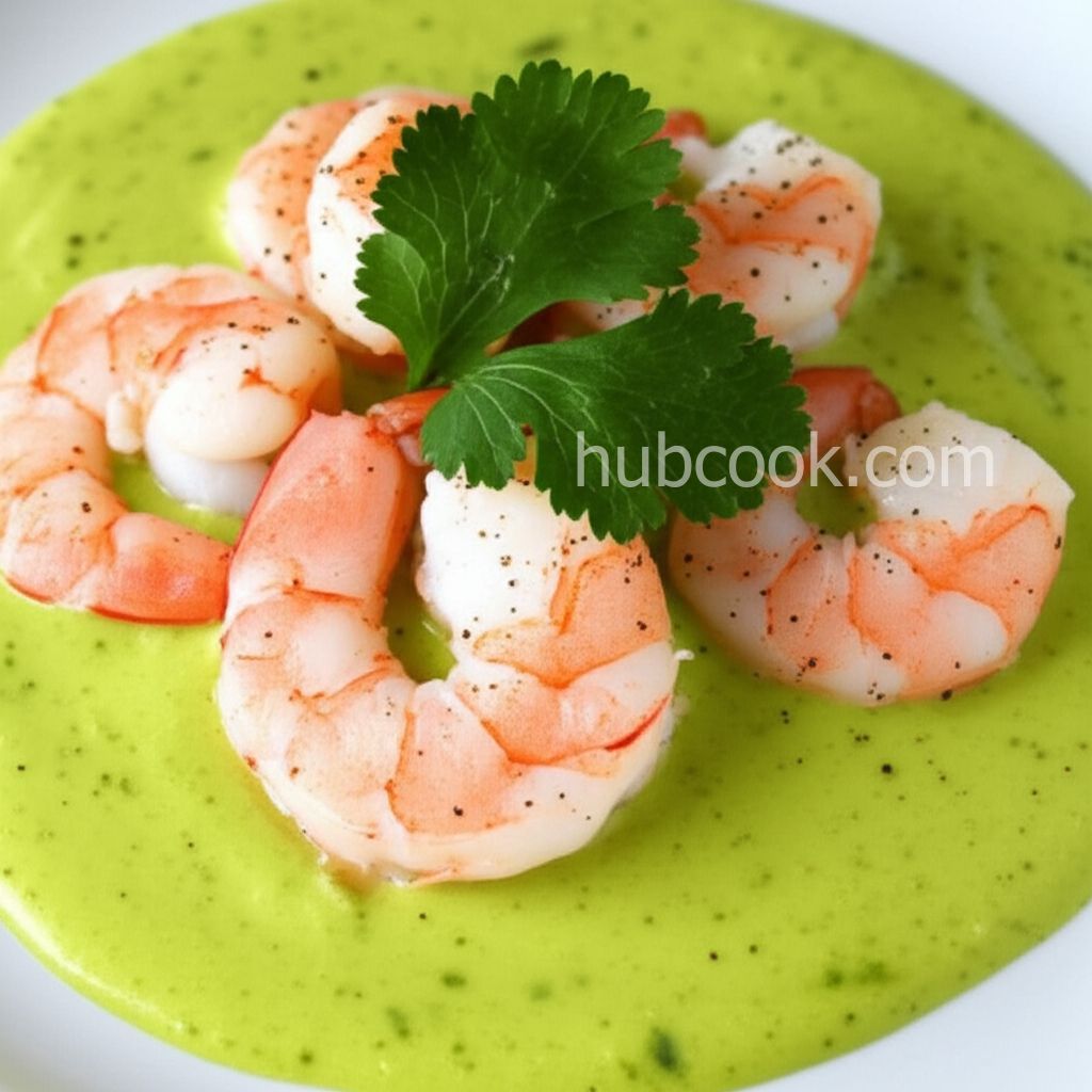 Shrimp in Avocado Cream Sauce