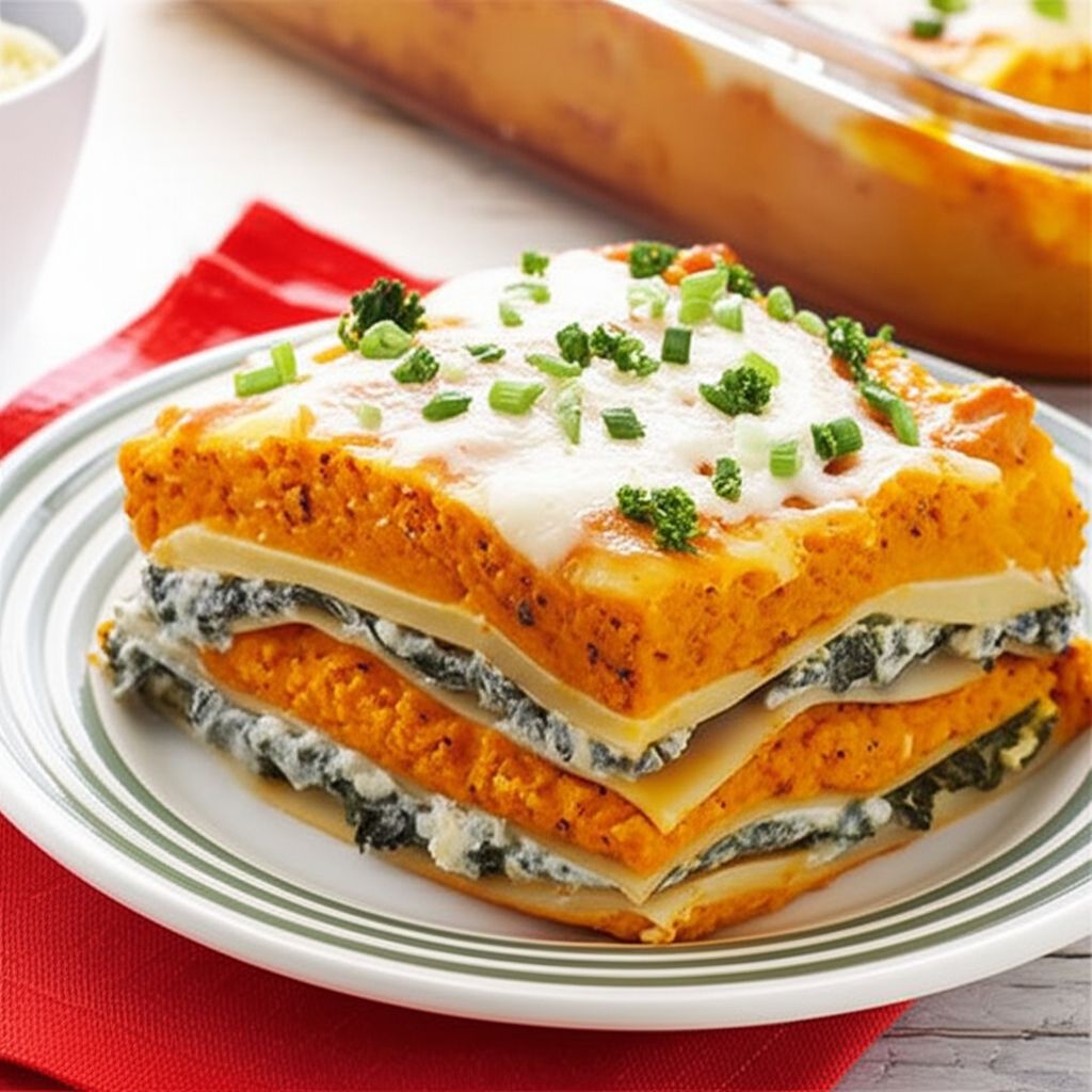 Smoked Sausage, Pumpkin, and Collard Greens Lasagna
