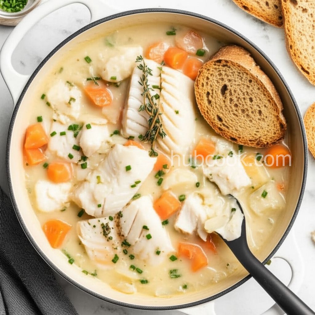 Smoky Cod and Parsnip Chowder