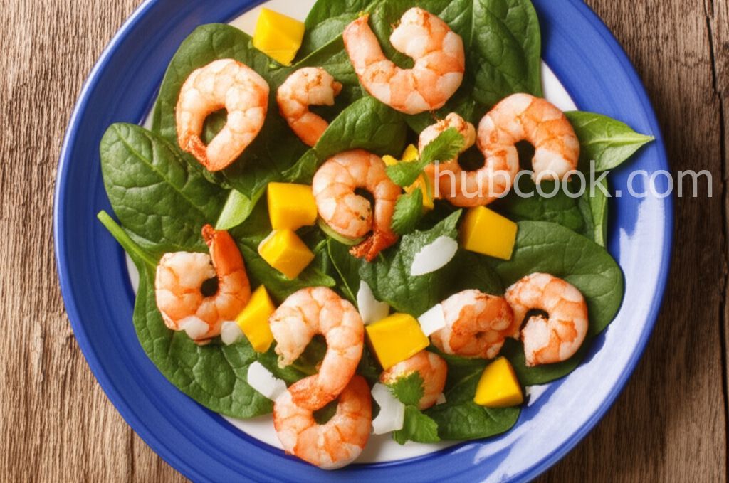 Tropical Shrimp Spinach Salad