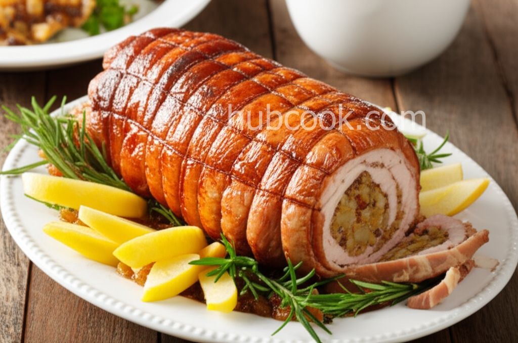 Turkey Breast Roulade with Apple and Raisin Stuffing