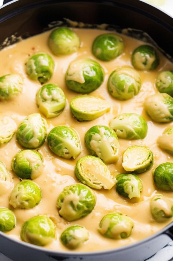 Brussels Sprouts with Cheese Sauce