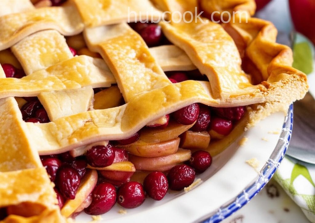Caramel Apple Cranberry Pie