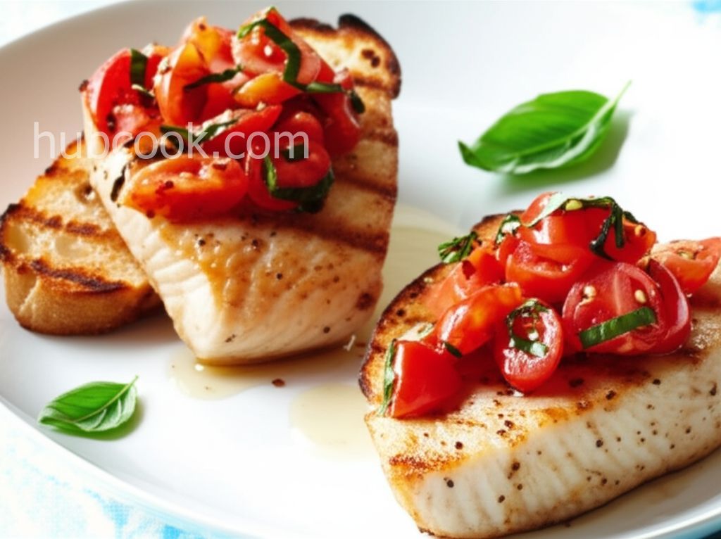 Chef John's Grilled Swordfish Bruschetta