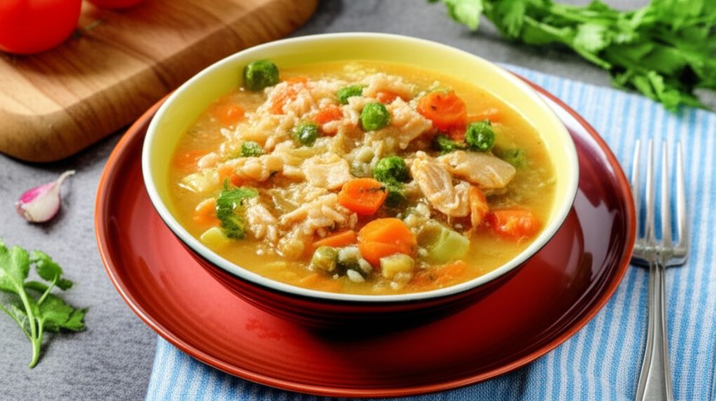 Chicken, Rice, and Vegetable Soup