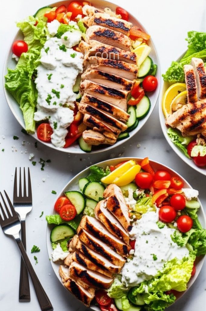 Chicken Souvlaki Salad