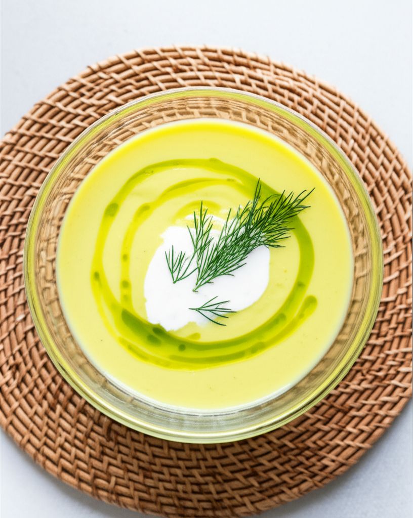 Chilled Yellow Squash Soup with Dill
