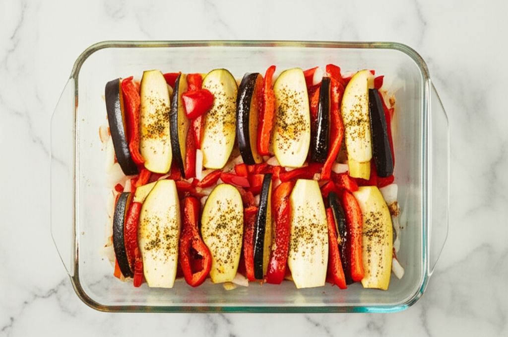 Eggplant and Red Pepper Bake