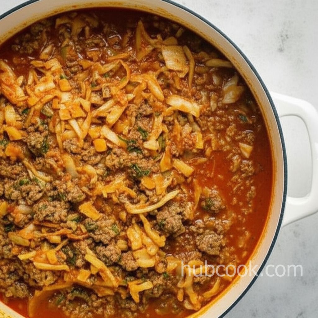 Ground Beef and Chopped Cabbage