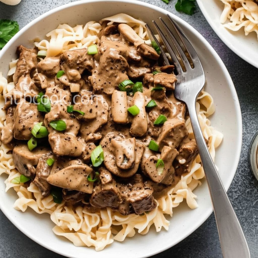 Healthier Beef Stroganoff