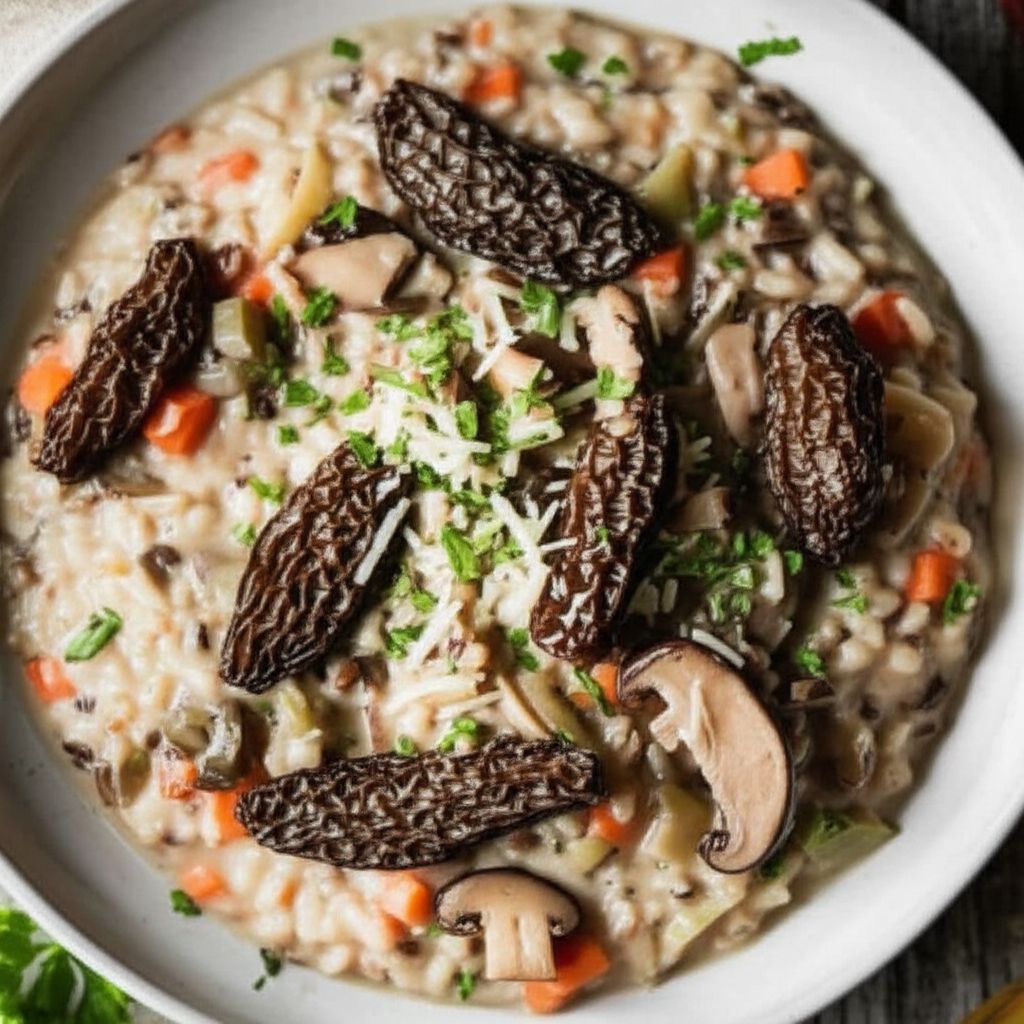 Morel Mushroom and Wild Rice Risotto