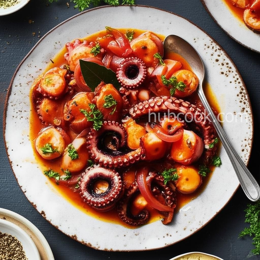Octapodi Kokkinisto (Greek Octopus in Tomato Sauce)