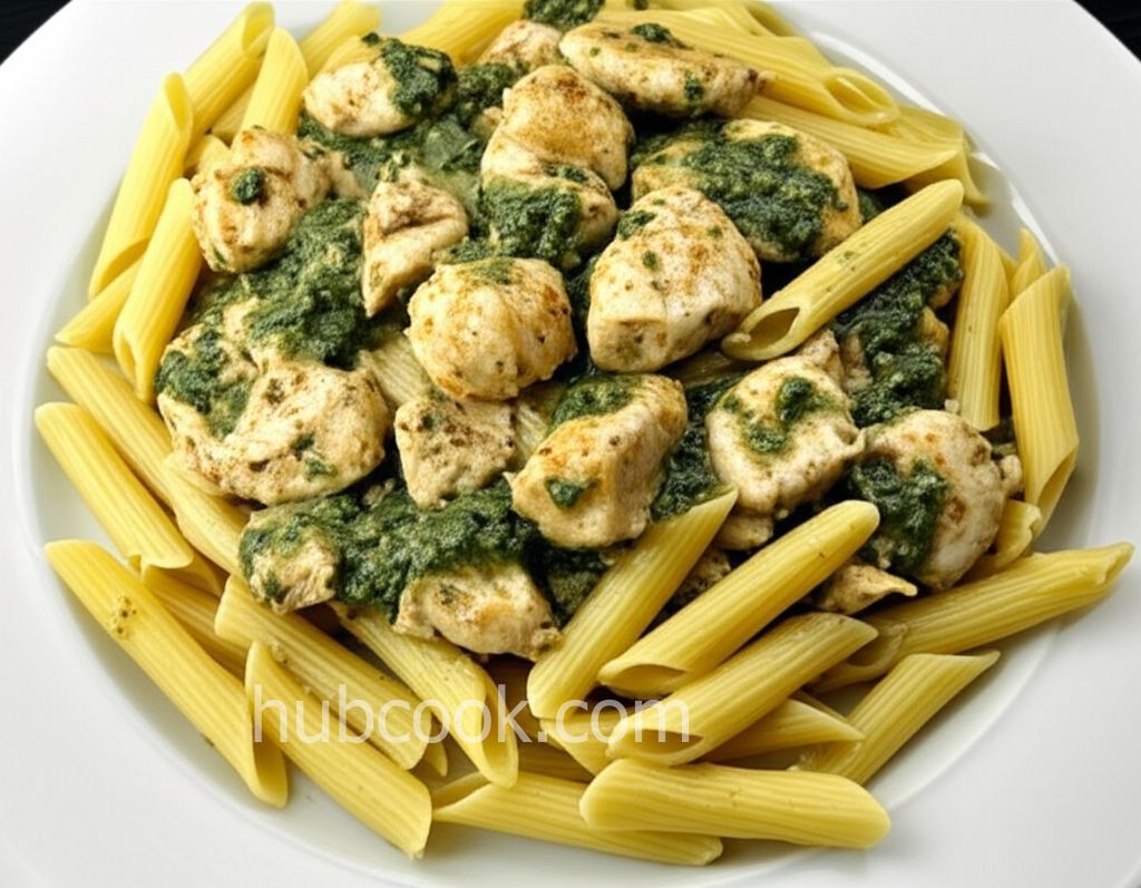 Penne with Chicken and Pesto