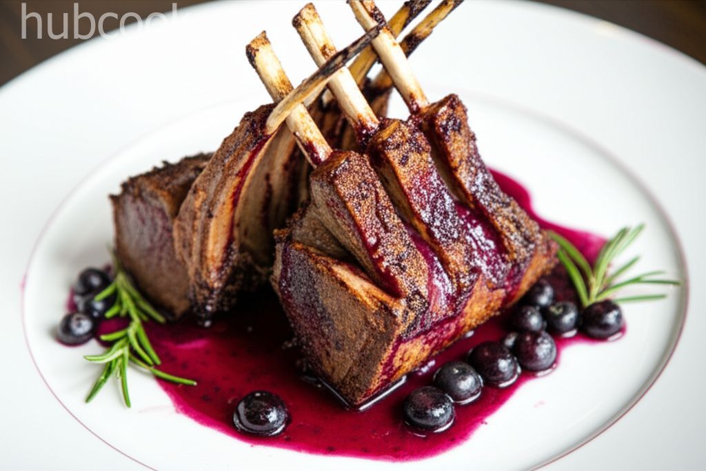 Rack of Lamb with Blueberry Sauce