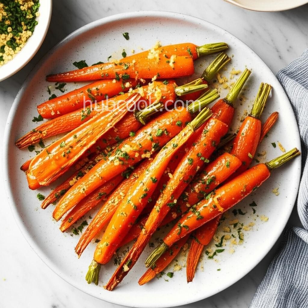 Roasted Carrots with Garlic Bread Crumbs