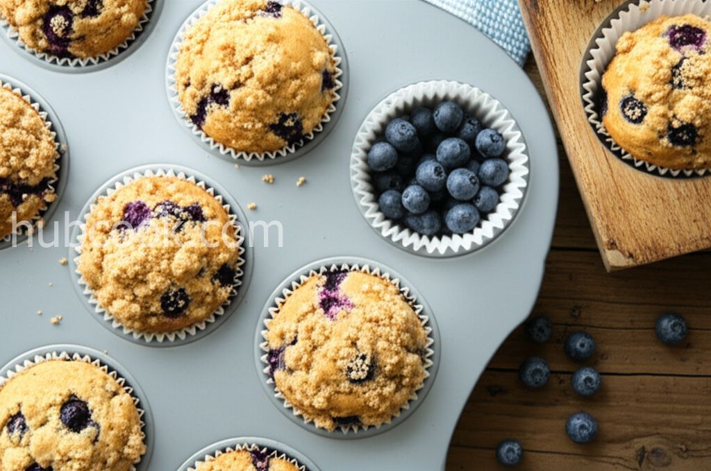 Sourdough Blueberry Muffins