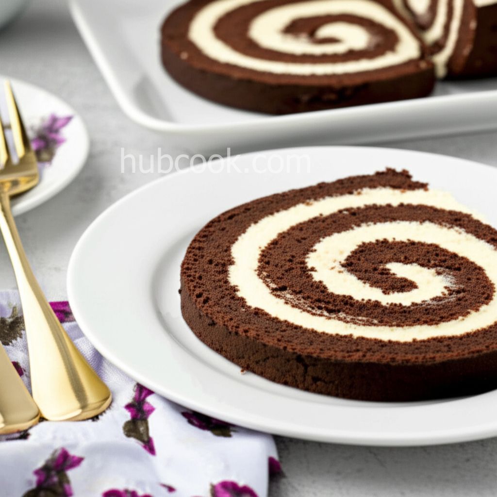 Triple Chocolate Roll Cake