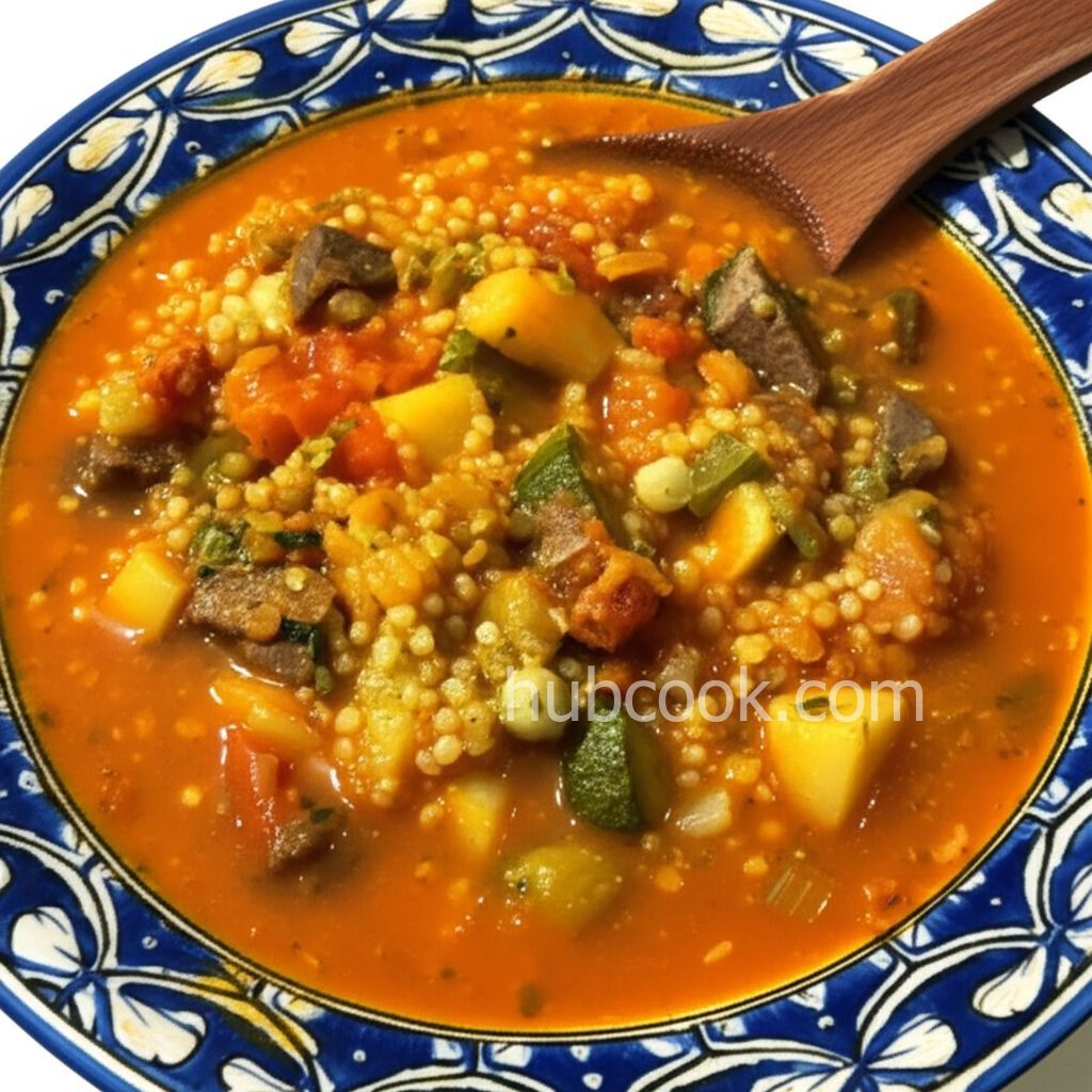 Chorba Hamra bel Frik (Algerian Lamb, Tomato, and Freekeh Soup)