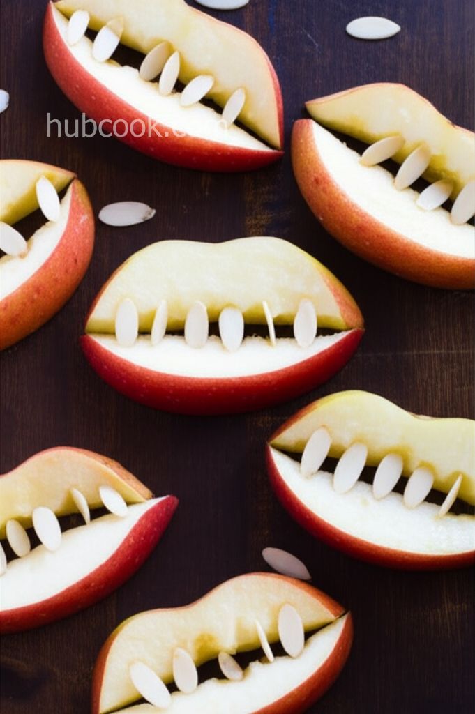 Halloween Fruit Apple Teeth Treats