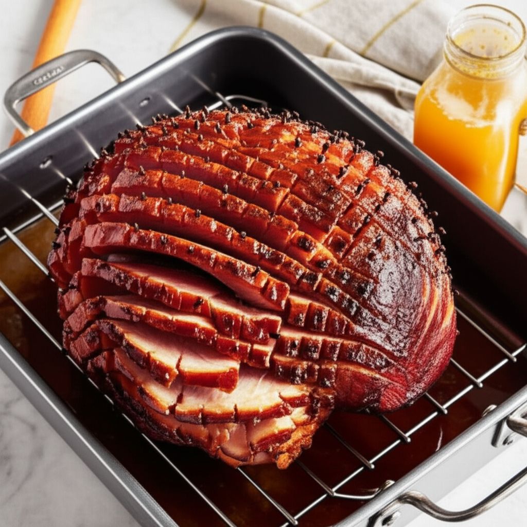 Ham with Honey and Brown Sugar Glaze