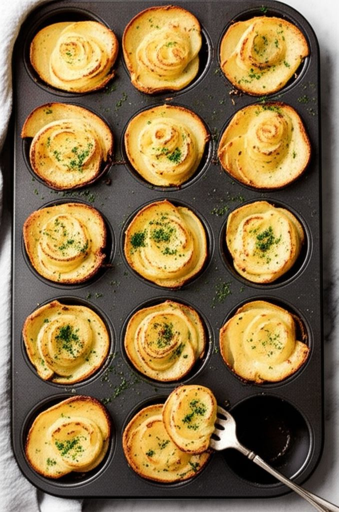 Muffin Tin Potatoes Gratin